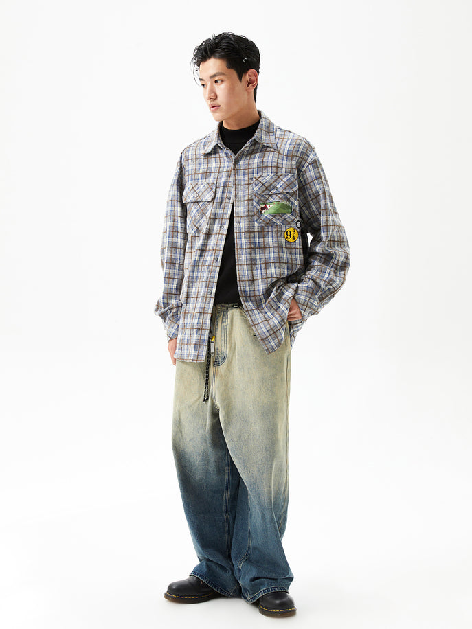 Gradient Washed Vintage Denim Jeans - CHINASQUAD