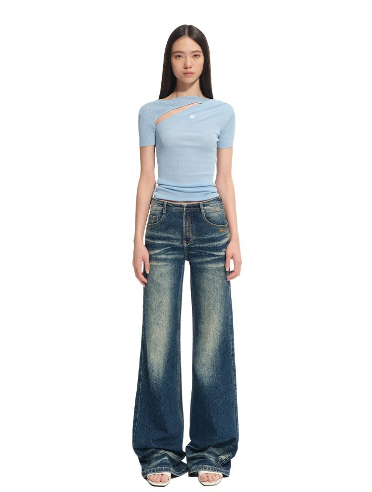 Crescent Knit Modal-Cotton T-Shirt - CHINASQUAD