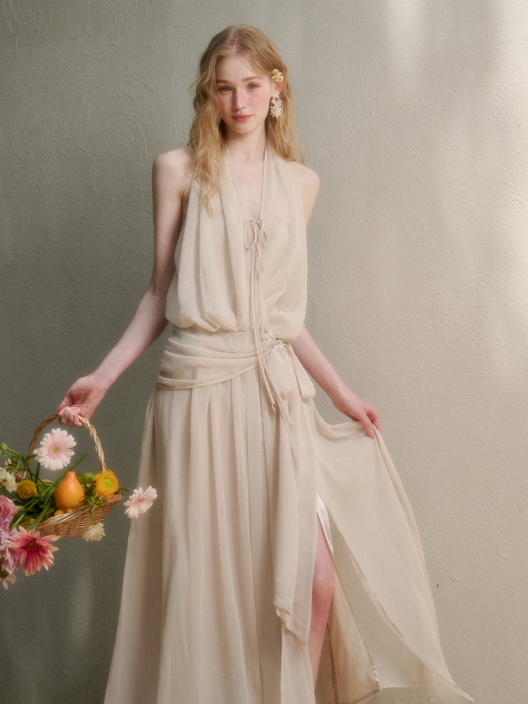 Airy Lightweight Greek-style Maxi Dress - CHINASQUAD