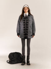Plaid Patchwork Wool-Blend Coat - CHINASQUAD