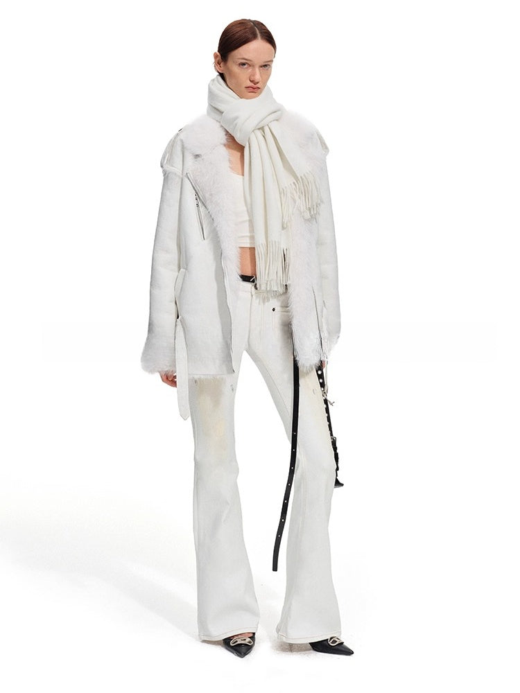 Classic Wool Blend Tassel Scarf