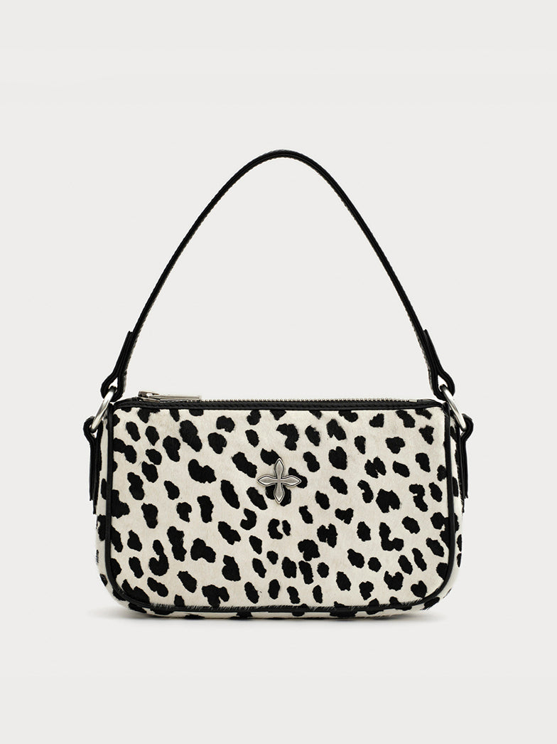 Badge Cross Leather Handbag - CHINASQUAD