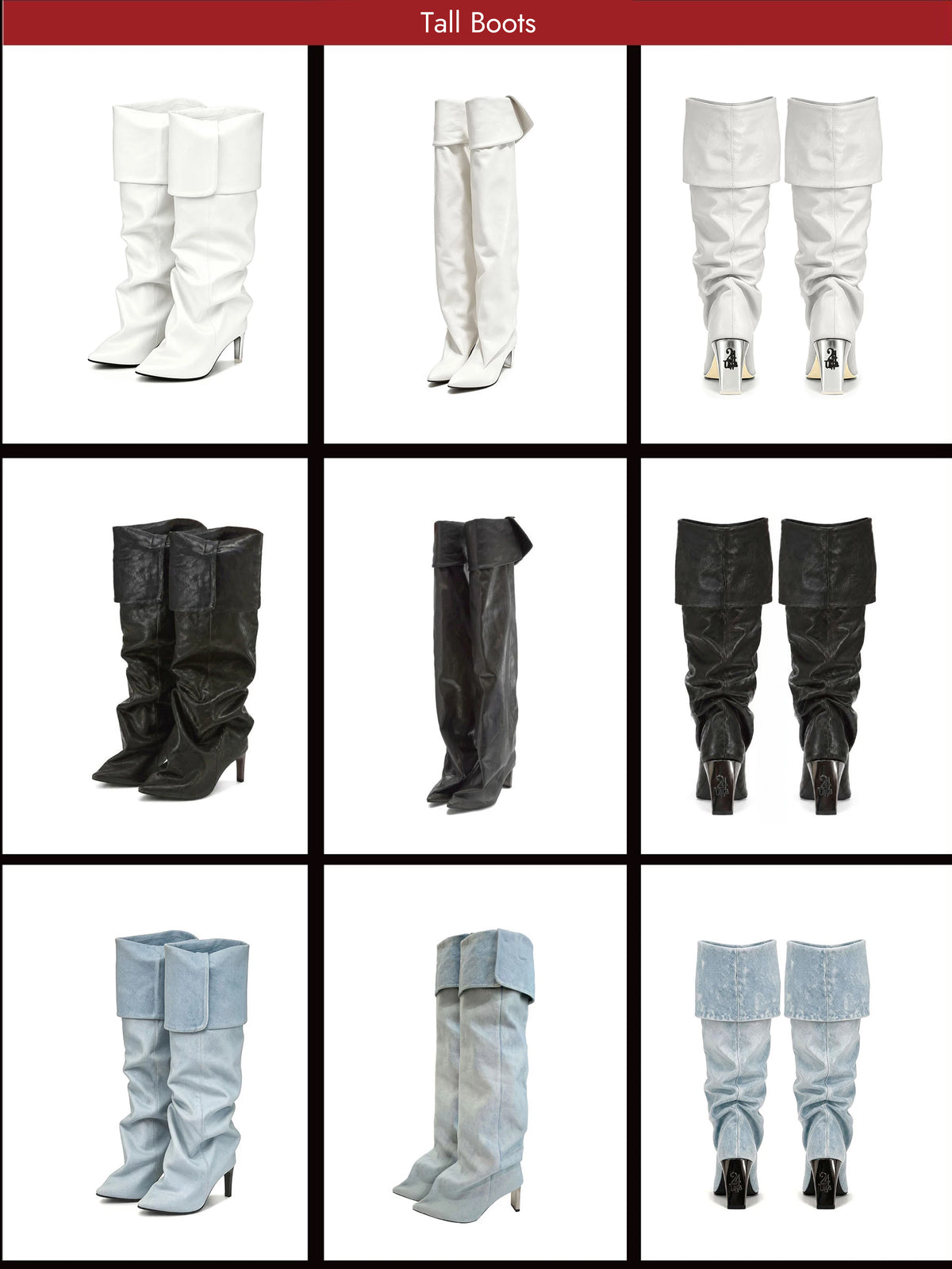 Slouch-Stiefel mit spitzer Zehenpartie