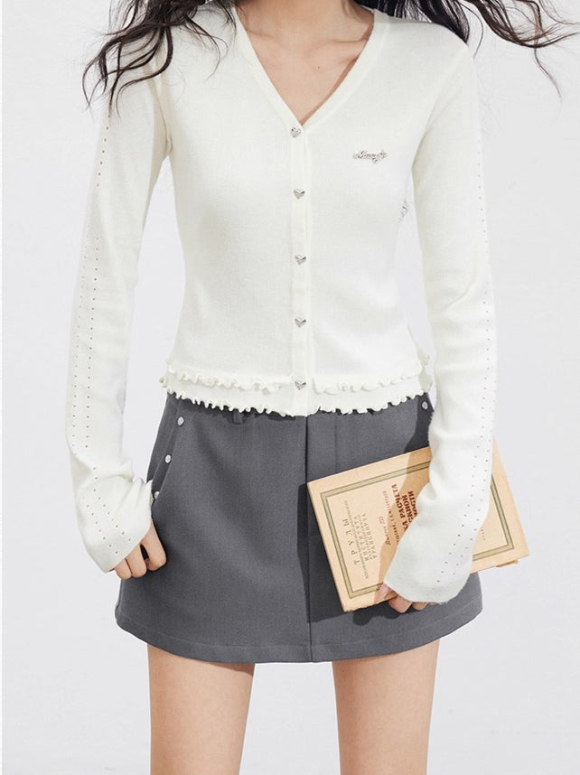Lace Hollow Knit Cardigan