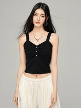 Star Print Slimming Wide Shoulder Strap Knit Vest - CHINASQUAD