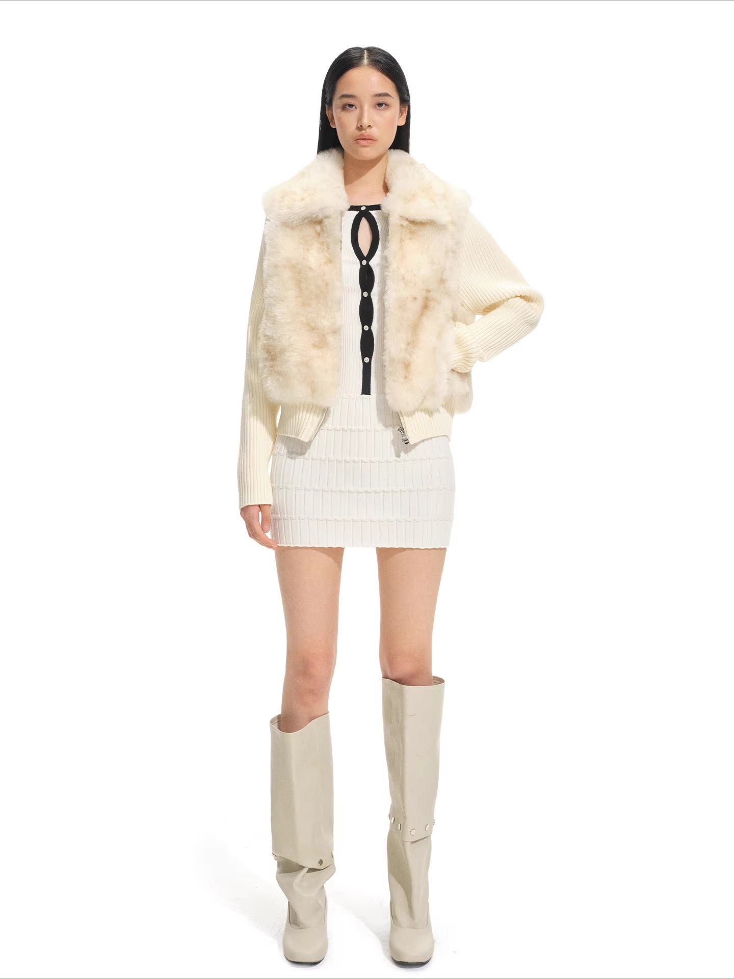 Tuileries Garden Ribbed Knit Midi Dress