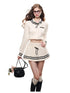 (Final Sale) Sailor Doll Collar Knit Cardigan & Skirt Set - CHINASQUAD