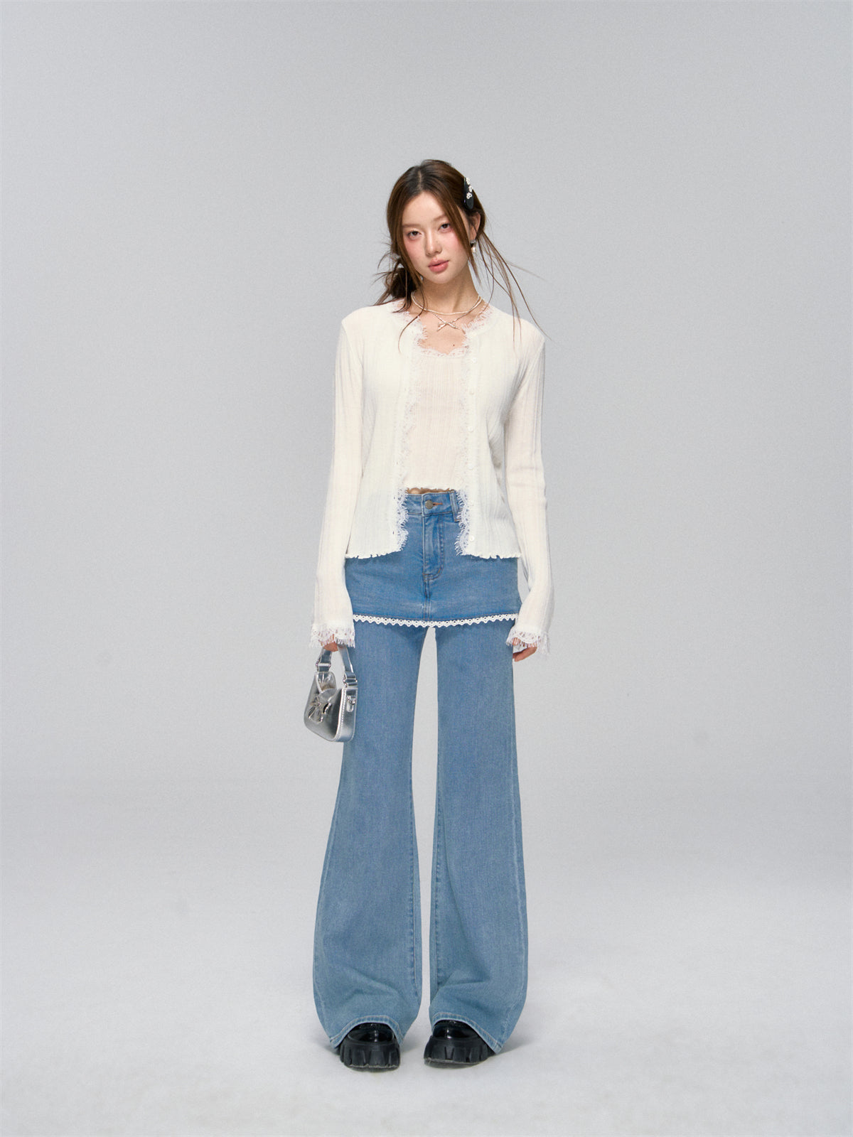 Lace Knit Cardigan Set - CHINASQUAD