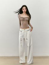 Lace Panel Beaded Acetate T-shirt - CHINASQUAD