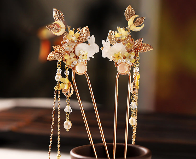 Handmade Osmanthus Dew Hanfu Hairpin - CHINASQUAD