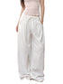 Linen Elastic Drawstring Wide-Leg Pants - CHINASQUAD
