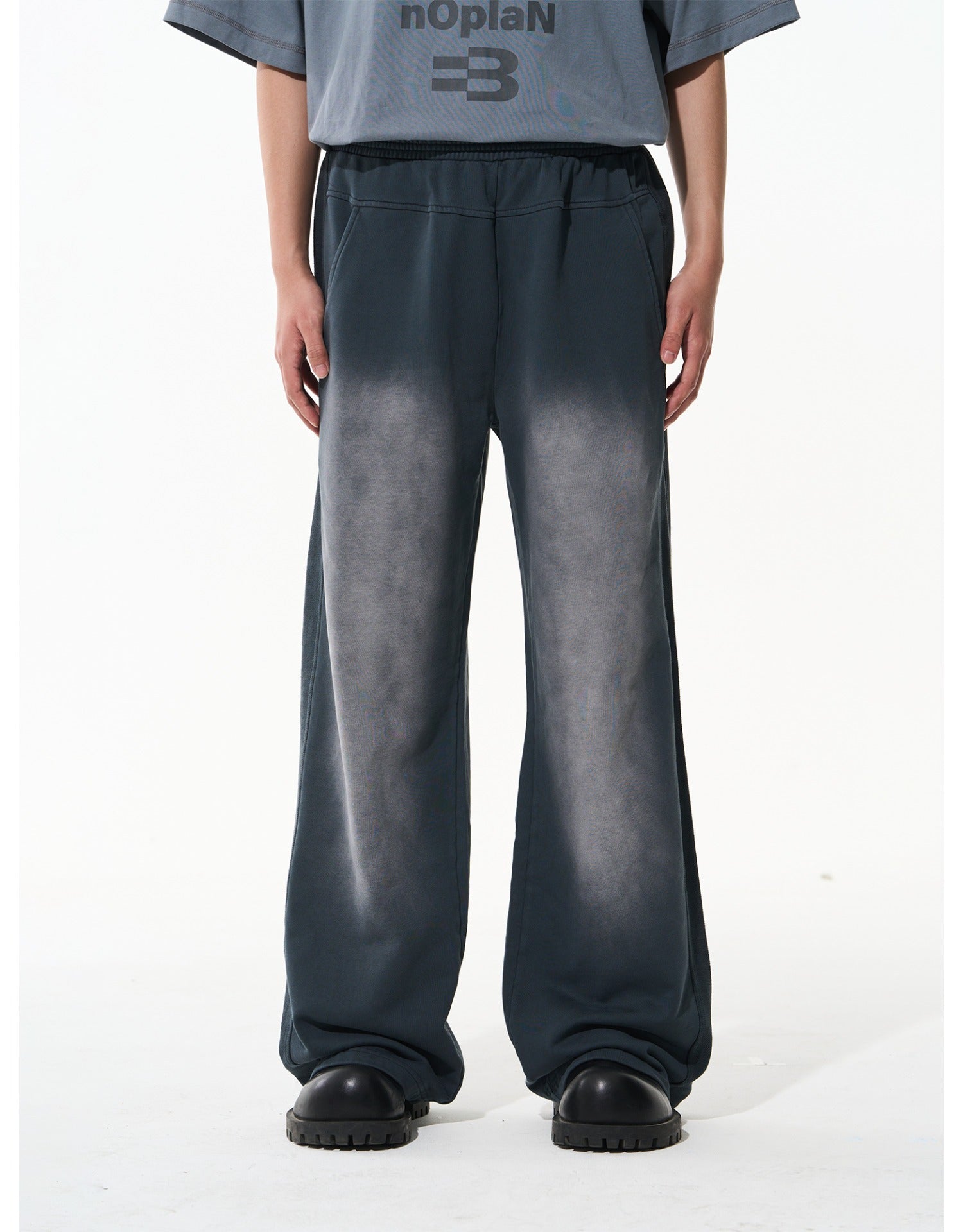 Washed Gradient Pure Cotton Relaxed Sweatpants - CHINASQUAD