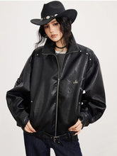 Zipper Moto Leather Jacket - CHINASQUAD