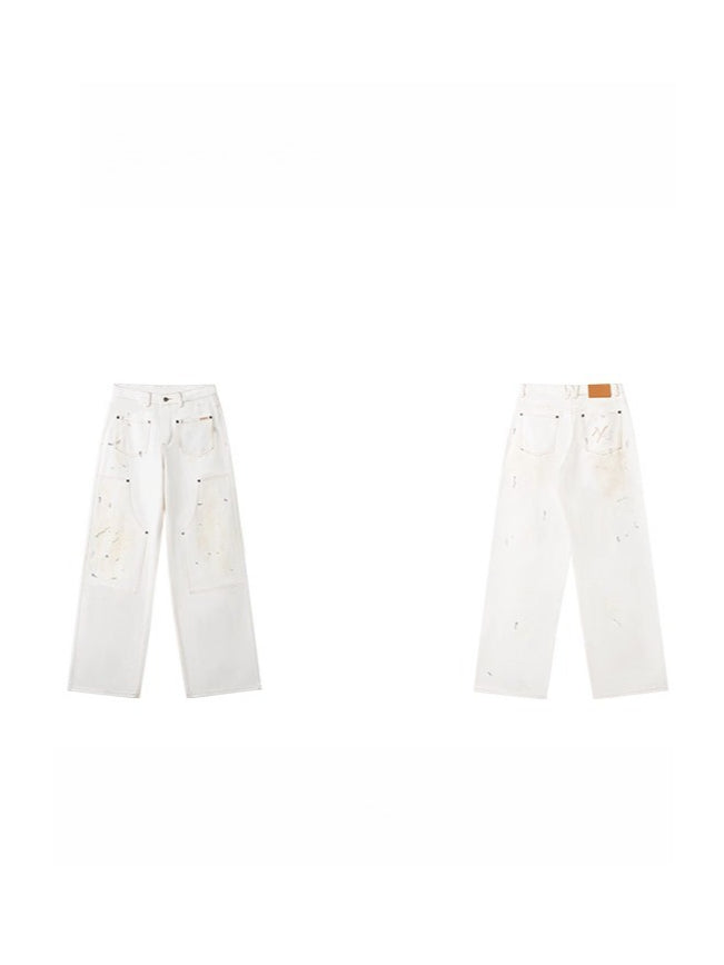 Polar Washed Twill Wide-Leg Jeans