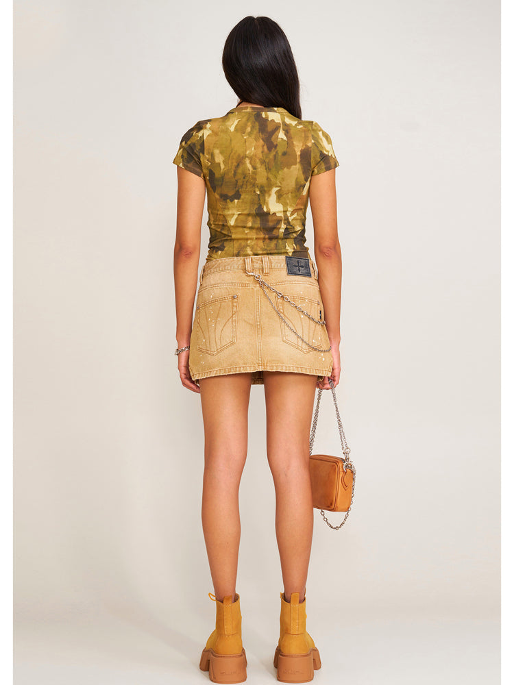 Compass Wild Origin Denim Skirt Sand