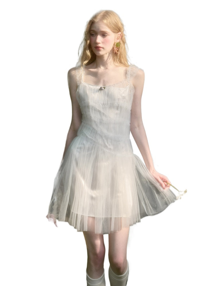 Soft Summer Lightweight Tulle Dress - CHINASQUAD