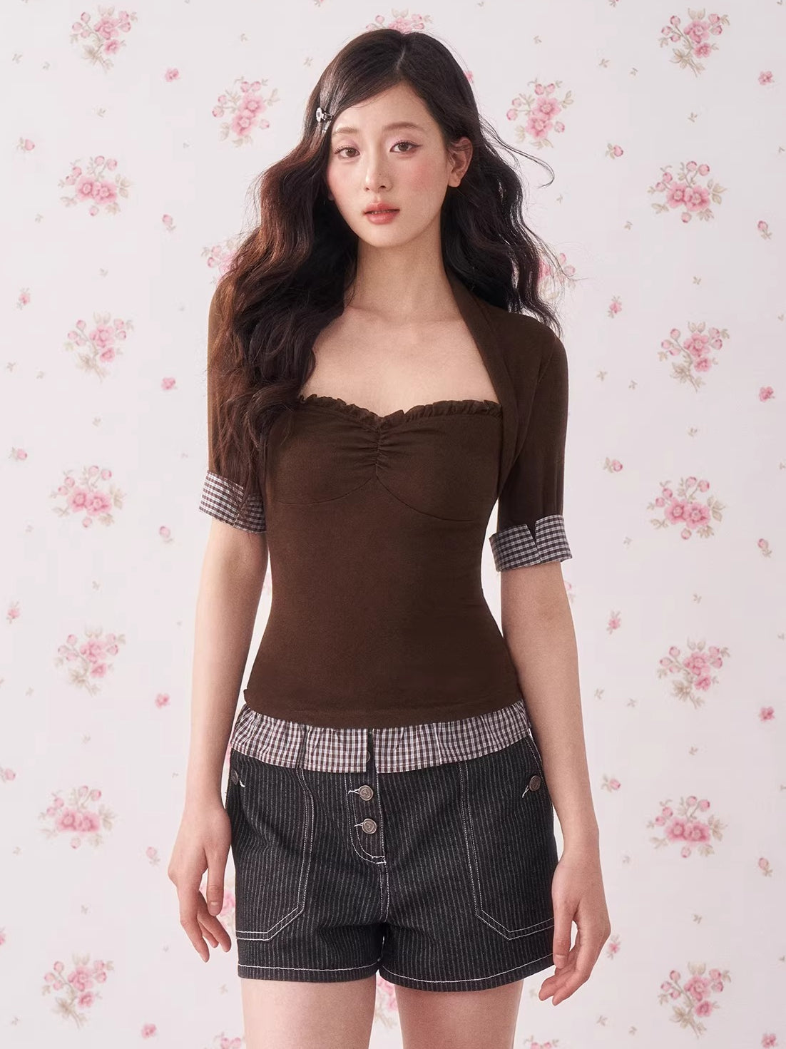 Vintage Square-Neck Wool-Blend T-Shirt