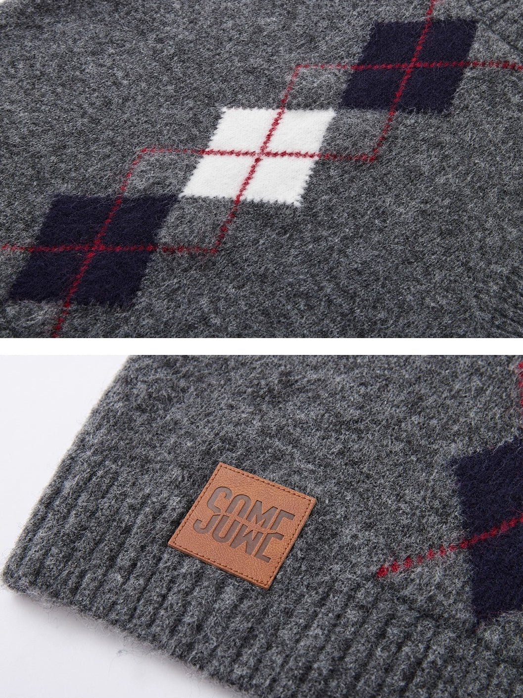 Floral Diamond Knit Vest / Cardigan / Skirt Set - CHINASQUAD