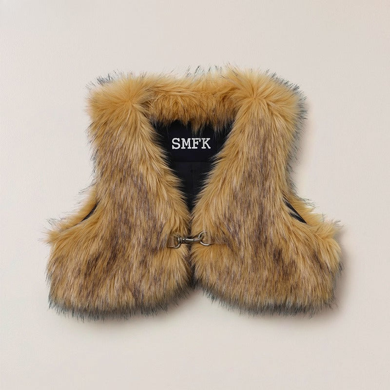 COMPASS Prairie Faux Fur Vest - CHINASQUAD