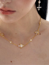 Iris Rhinestone Pendant Necklace - CHINASQUAD