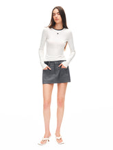 Wool Fold-Structure Low-waist Pencil Skirt - CHINASQUAD