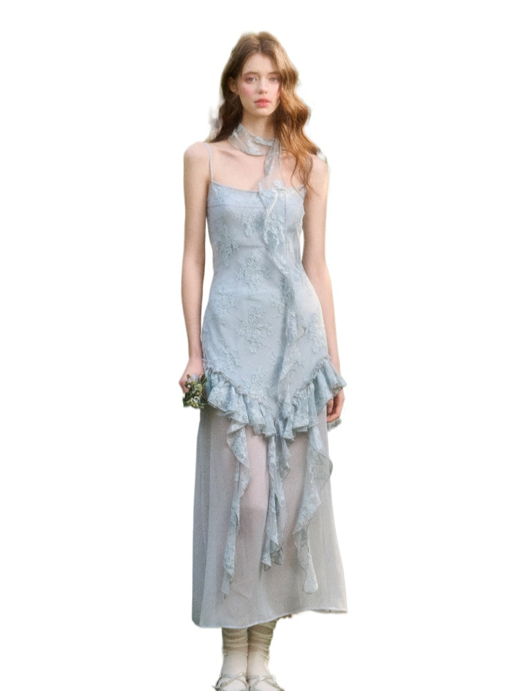 Blue Lace Fairy Dress - CHINASQUAD