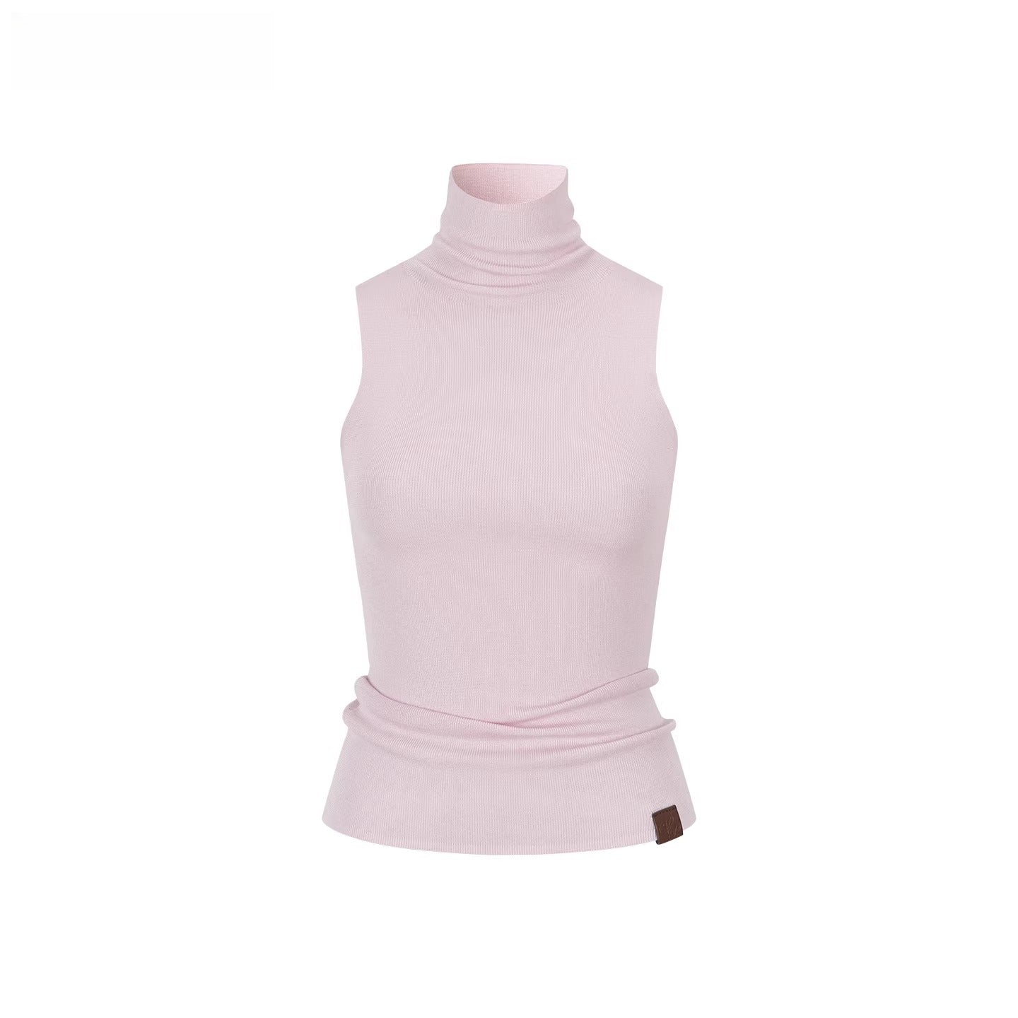 Sleeveless Silk-Blend Fitted Vest