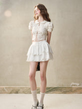 Flower Embroidered Lace Waist Skirt - CHINASQUAD