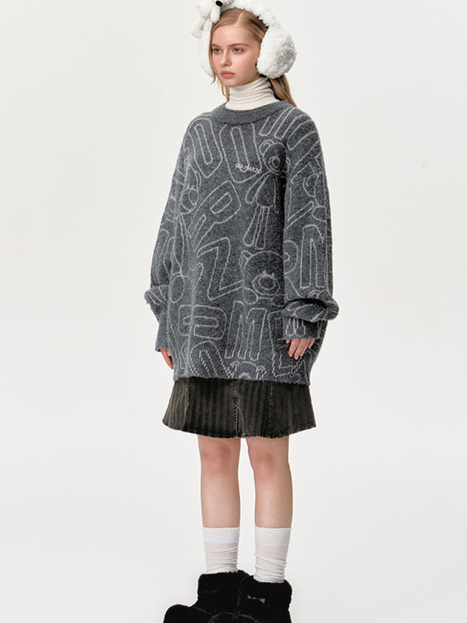 Bear Logo Sketch Jumper - CHINASQUAD