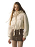 Apricot High-neck Puffer Jacket - CHINASQUAD