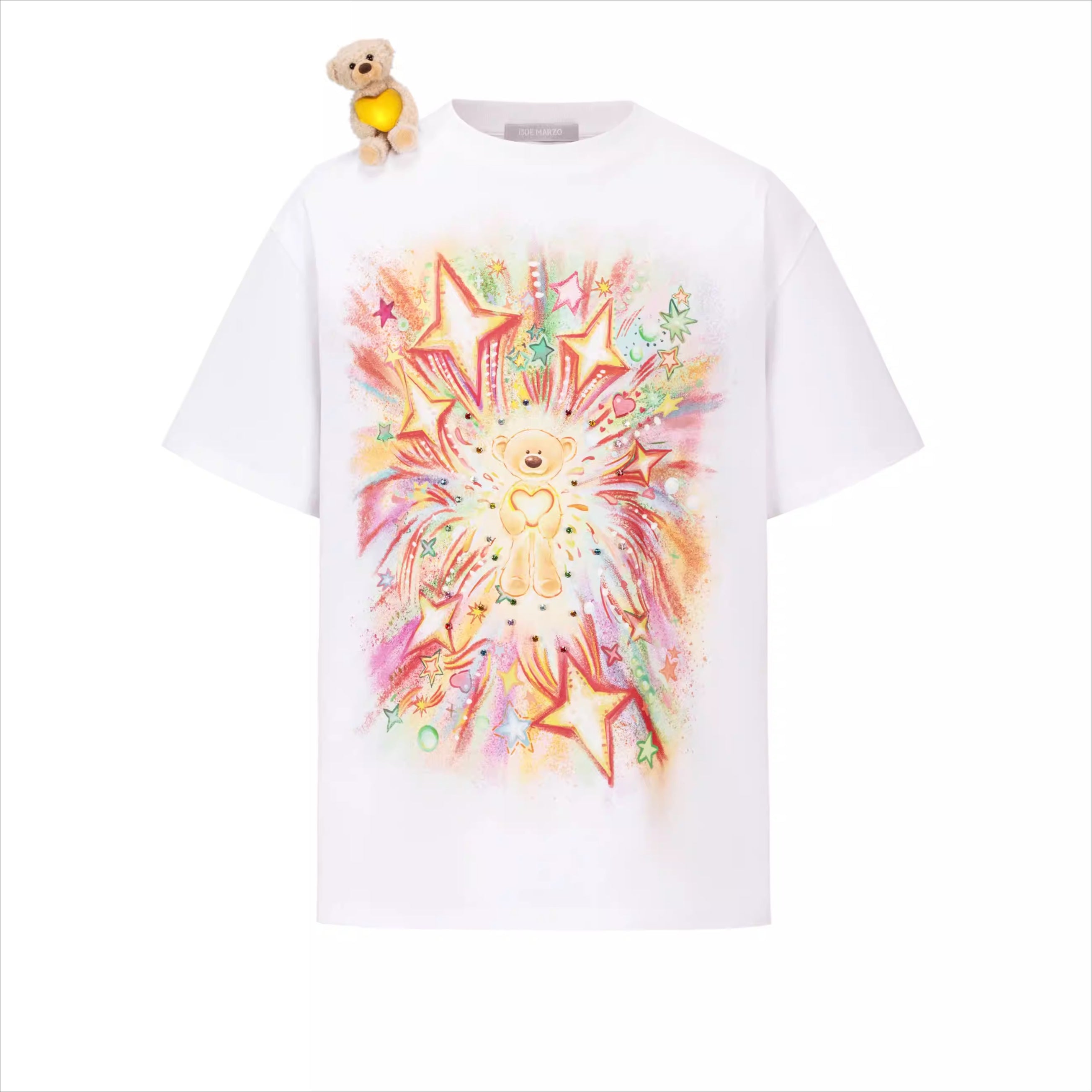 Luminous Heart Graphic Oversized T-Shirt