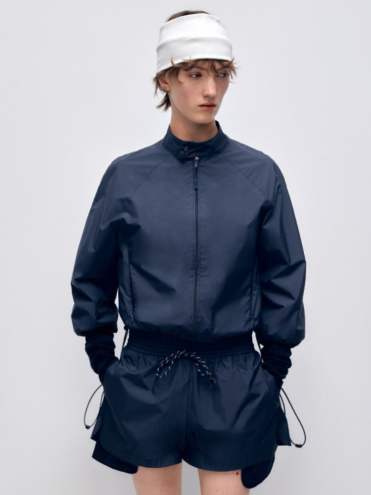 Color Block Outdoor Sports Jacket & Shorts Set - CHINASQUAD