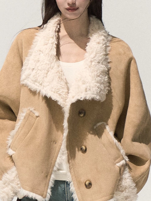 Faux Shearling Suede Jacket & Vest