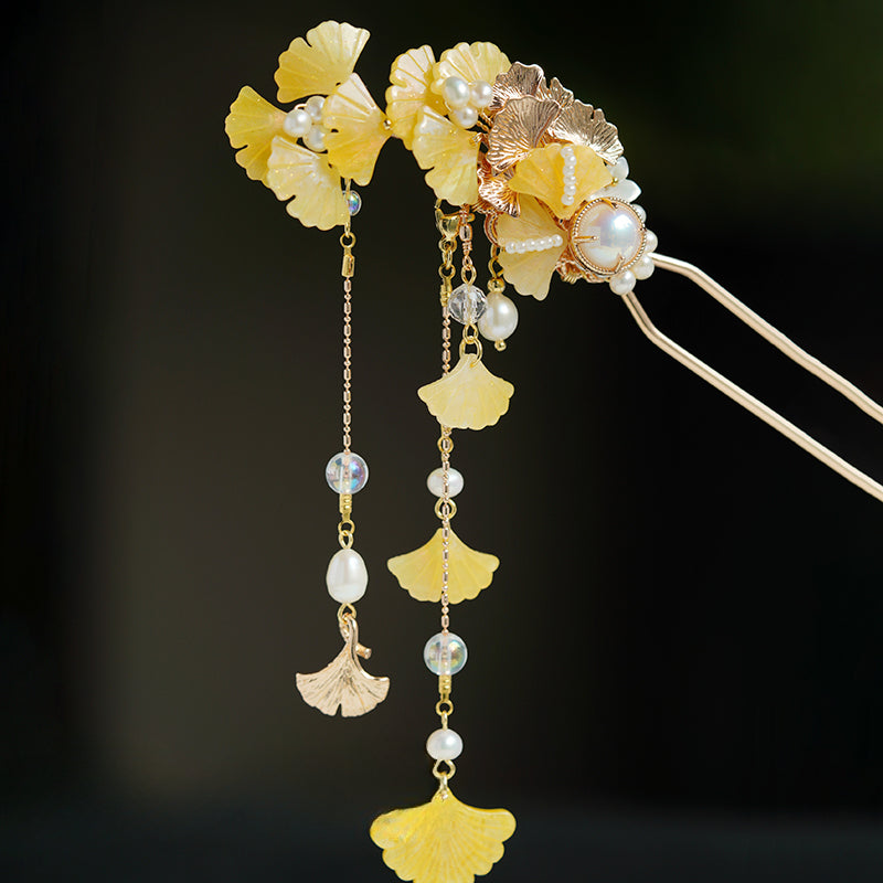 Tassel Ginkgo Hanfu Hairpin - CHINASQUAD