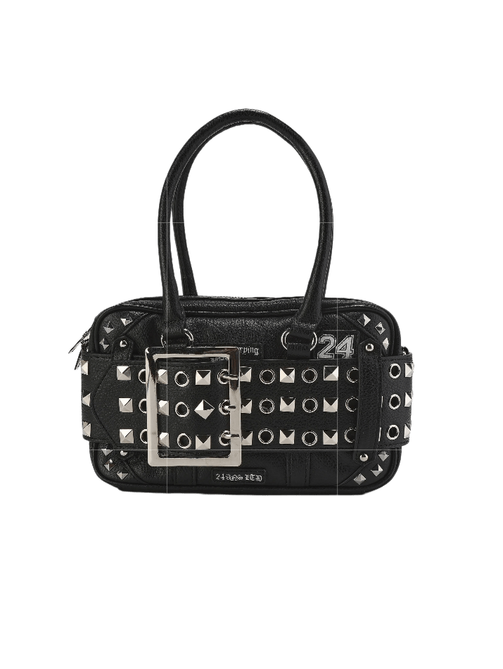 Punk Studded Embroidered Tote Bag