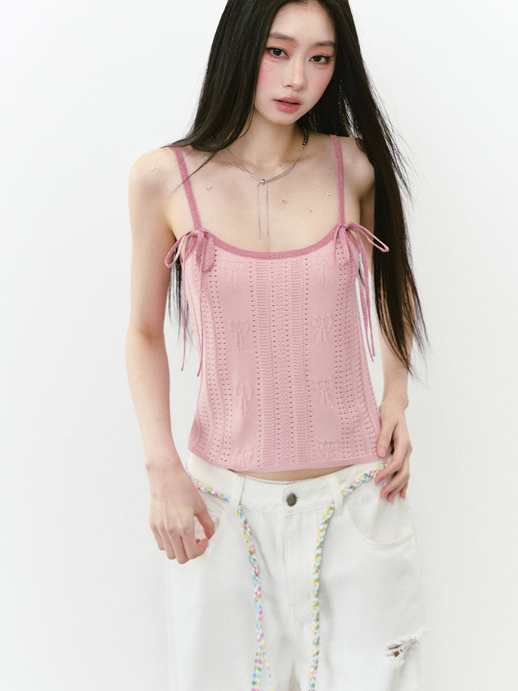 Spliced Bow Loose Sling Vest - CHINASQUAD