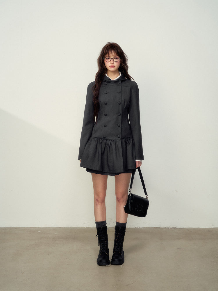 Peter Pan Collar Blazer Dress - CHINASQUAD