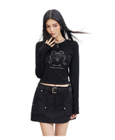 MacyMccoy Bow Graphic Long-Sleeve T-shirt - CHINASQUAD