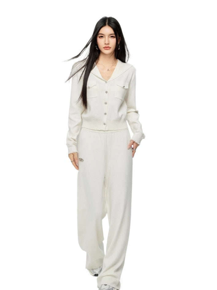 Large Lapel Knitwear Set - CHINASQUAD