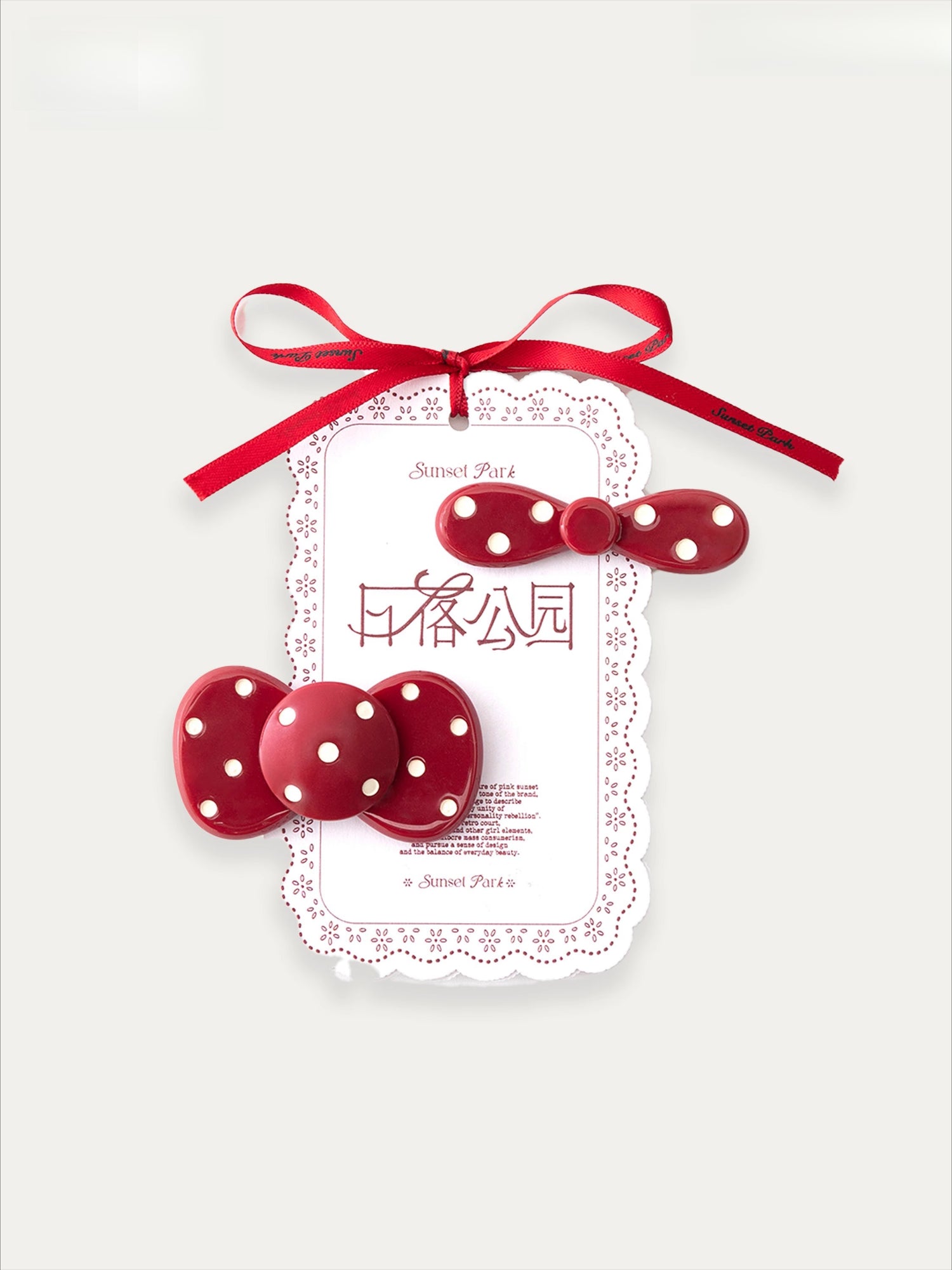 Polka Dot Bow Hairclip - CHINASQUAD