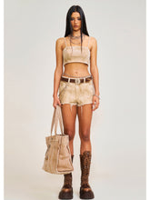 Rage Wild Denim Short Camisole Wild Brown - CHINASQUAD