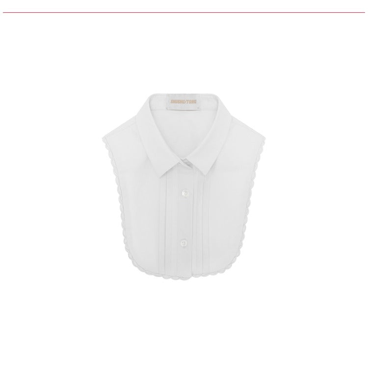 Ruffled Cotton Detachable Collar - CHINASQUAD