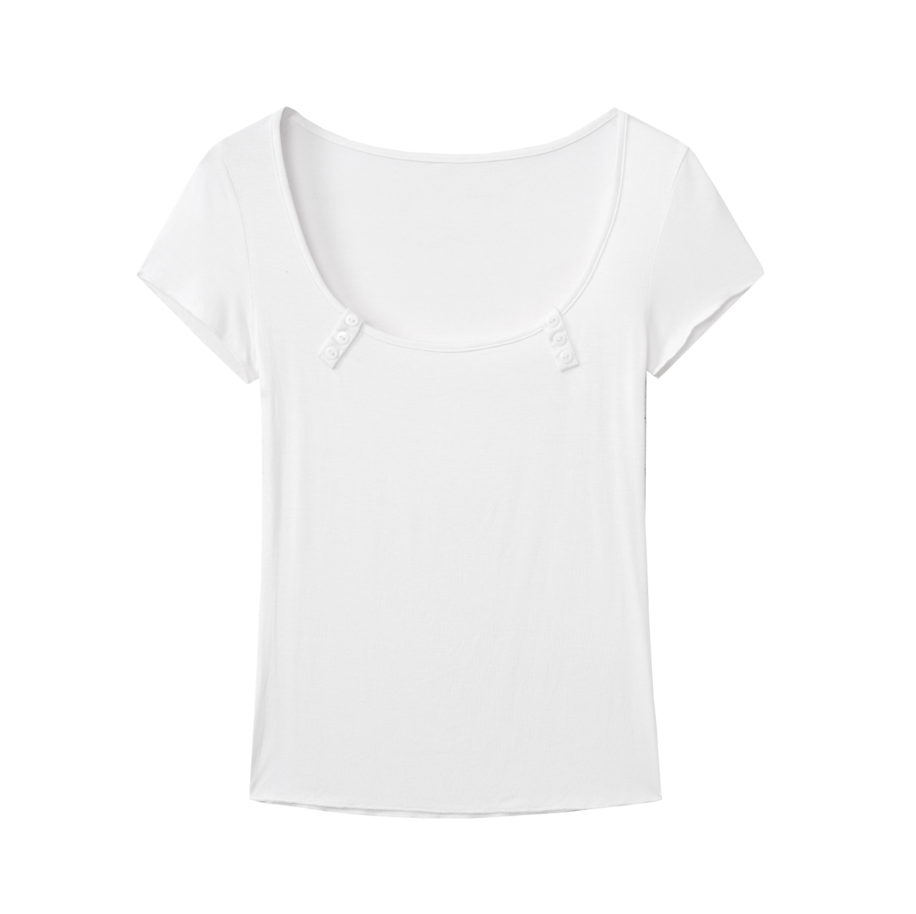 U-Neck Button Tee
