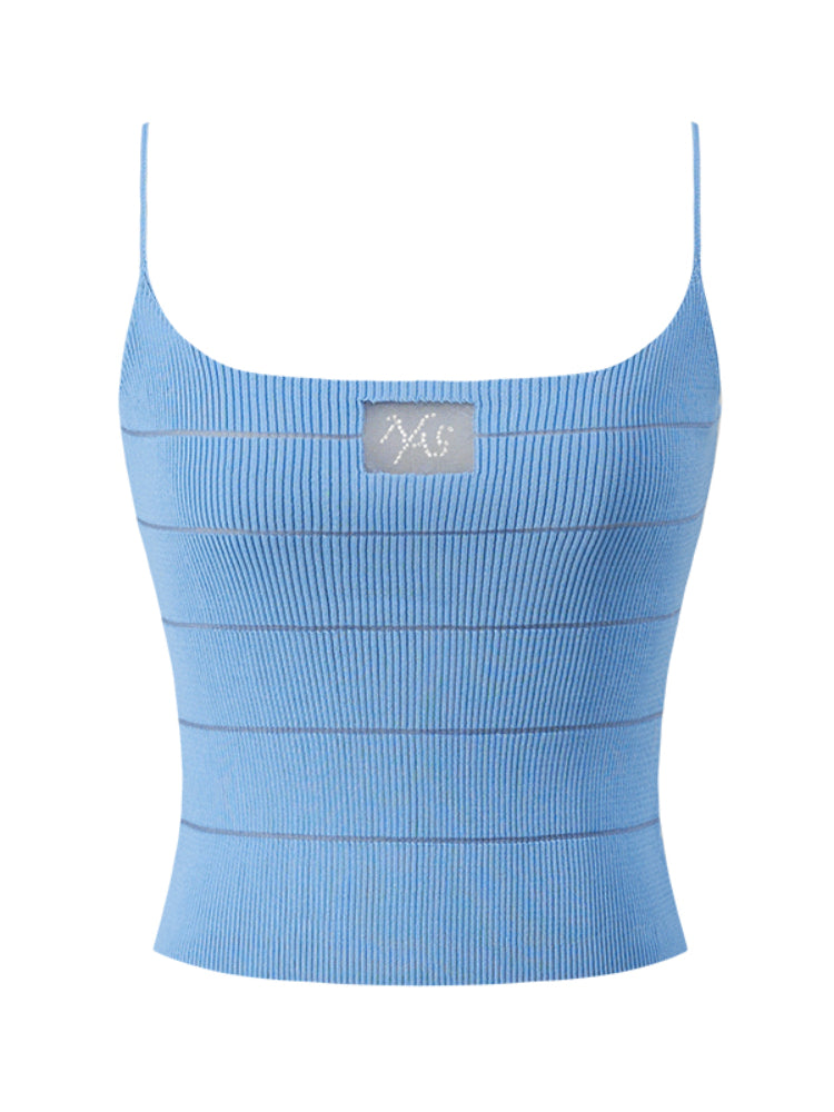Ice Feel Striped Knit Vest - CHINASQUAD