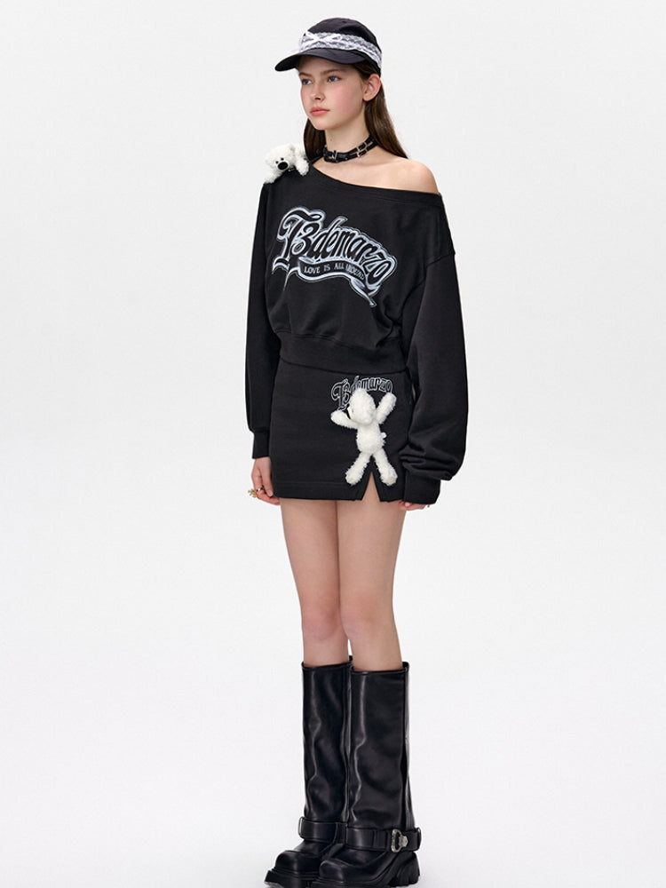 Off-Shoulder Pullover Short Top - CHINASQUAD