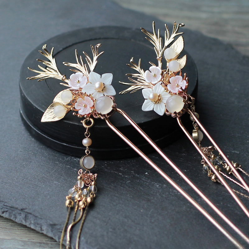 Handmade Osmanthus Dew Hanfu Hairpin - CHINASQUAD