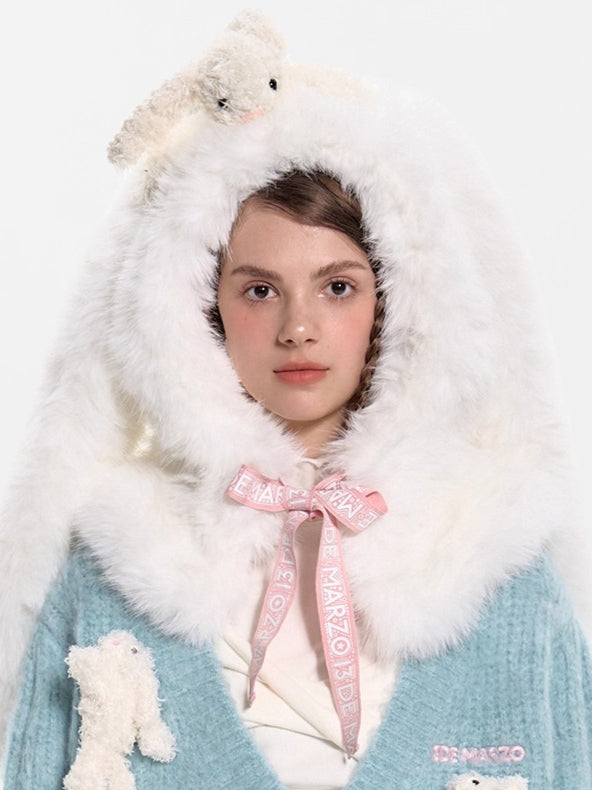 Faux Fur Balaclava Hood