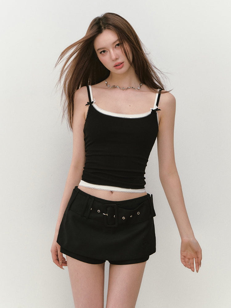 Belt Brand Embroidered Suit Skirt - CHINASQUAD