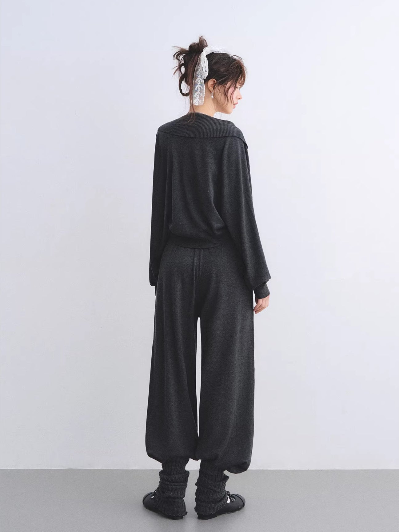 Contrast Polka Dot Cardigan & Cami Set