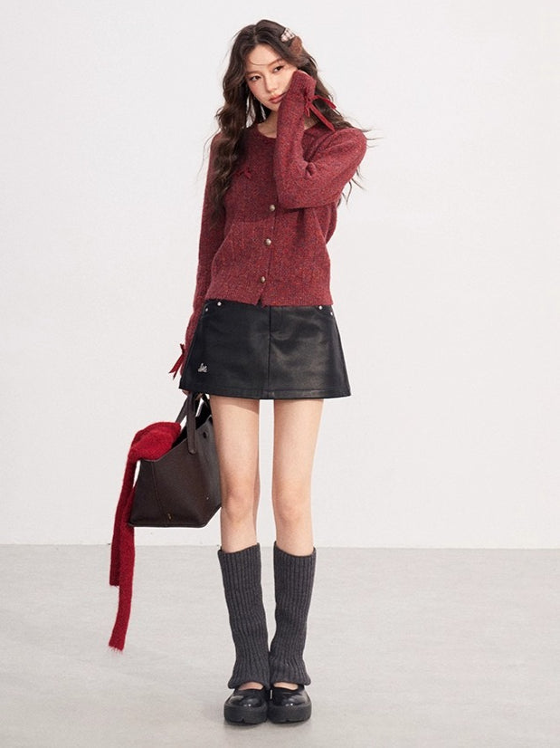 Bow-Detail Soft-Touch Knit Sweater